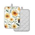 thumbnail image 1 of Yayeee Pot Holders Kitchen Heat Resistant with Pocket 7"x9.8" Cotton Oven Cooking Hot Pads, Sunflowers and Leaves Pattern, 1 of 7
