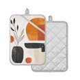thumbnail image 1 of Yayeee Pot Holders Kitchen Heat Resistant with Pocket 7"x9.8" Cotton Oven Cooking Hot Pads, White Abstract Shapes, 1 of 7