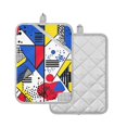 thumbnail image 1 of Yayeee Pot Holders Kitchen Heat Resistant with Pocket 7"x9.8" Cotton Oven Cooking Hot Pads, Yelllow Simple Shapes, 1 of 7