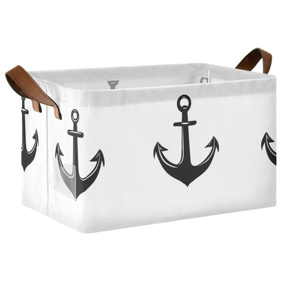 Yayeee Rectangular Storage Bin Collapsible Laundry Basket Waterproof Cloth Shelf Cubes with Handles White 2-Pack