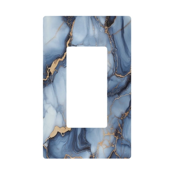 Yayeee Rocker Switch Wall Plate 1-Gang 4.6"x2.9" Home Decorative Outlet Cover, Abstract Marble Pattern