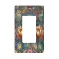 thumbnail image 1 of Yayeee Rocker Switch Wall Plate 1-Gang 4.6"x2.9" Home Decorative Outlet Cover, Abstract Water Lilies Pattern, 1 of 6