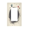 thumbnail image 1 of Yayeee Rocker Switch Wall Plate 1-Gang 4.6"x2.9" Home Decorative Outlet Cover, Beige Astronaut Space, 1 of 6