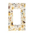 thumbnail image 1 of Yayeee Rocker Switch Wall Plate 1-Gang 4.6"x2.9" Home Decorative Outlet Cover, Beige Birds Floral, 1 of 6