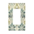 thumbnail image 1 of Yayeee Rocker Switch Wall Plate 1-Gang 4.6"x2.9" Home Decorative Outlet Cover, Beige Floral Pattern, 1 of 6