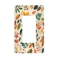 thumbnail image 1 of Yayeee Rocker Switch Wall Plate 1-Gang 4.6"x2.9" Home Decorative Outlet Cover, Beige Retro Leaves, 1 of 6