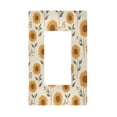 thumbnail image 1 of Yayeee Rocker Switch Wall Plate 1-Gang 4.6"x2.9" Home Decorative Outlet Cover, Beige Sunflower Pattern, 1 of 6