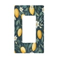 thumbnail image 1 of Yayeee Rocker Switch Wall Plate 1-Gang 4.6"x2.9" Home Decorative Outlet Cover, Blue Floral Lemons, 1 of 6