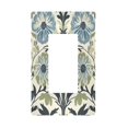 thumbnail image 1 of Yayeee Rocker Switch Wall Plate 1-Gang 4.6"x2.9" Home Decorative Outlet Cover, Blue Floral Pattern, 1 of 6