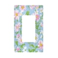 thumbnail image 1 of Yayeee Rocker Switch Wall Plate 1-Gang 4.6"x2.9" Home Decorative Outlet Cover, Blue Floral, 1 of 6