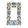 thumbnail image 1 of Yayeee Rocker Switch Wall Plate 1-Gang 4.6"x2.9" Home Decorative Outlet Cover, Blue Floral, 1 of 6