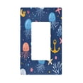 thumbnail image 1 of Yayeee Rocker Switch Wall Plate 1-Gang 4.6"x2.9" Home Decorative Outlet Cover, Blue Jellyfish, 1 of 6