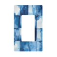 thumbnail image 1 of Yayeee Rocker Switch Wall Plate 1-Gang 4.6"x2.9" Home Decorative Outlet Cover, Blue Pattern, 1 of 6