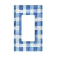 thumbnail image 1 of Yayeee Rocker Switch Wall Plate 1-Gang 4.6"x2.9" Home Decorative Outlet Cover, Blue Plain, 1 of 6
