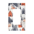 thumbnail image 1 of Yayeee Rocker Switch Wall Plate 1-Gang 4.6"x2.9" Home Decorative Outlet Cover, Blue Snow Houses, 1 of 6