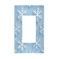 thumbnail image 1 of Yayeee Rocker Switch Wall Plate 1-Gang 4.6"x2.9" Home Decorative Outlet Cover, Blue Snowflake, 1 of 6