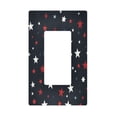 thumbnail image 1 of Yayeee Rocker Switch Wall Plate 1-Gang 4.6"x2.9" Home Decorative Outlet Cover, Blue Stars Pattern, 1 of 6