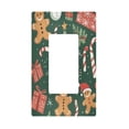 thumbnail image 1 of Yayeee Rocker Switch Wall Plate 1-Gang 4.6"x2.9" Home Decorative Outlet Cover, Brown Christmas Gingerbread, 1 of 6