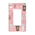 thumbnail image 1 of Yayeee Rocker Switch Wall Plate 1-Gang 4.6"x2.9" Home Decorative Outlet Cover, Brown Hand Drawn Cups, 1 of 6