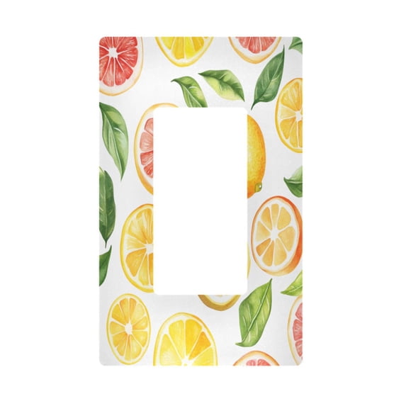 Yayeee Rocker Switch Wall Plate 1-Gang 4.6"x2.9" Home Decorative Outlet Cover, Candy Lemon
