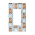 thumbnail image 1 of Yayeee Rocker Switch Wall Plate 1-Gang 4.6"x2.9" Home Decorative Outlet Cover, Cartoon Floral Dog Pattern, 1 of 6