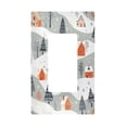 thumbnail image 1 of Yayeee Rocker Switch Wall Plate 1-Gang 4.6"x2.9" Home Decorative Outlet Cover, Cartoon Orange Houses, 1 of 6