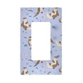 thumbnail image 1 of Yayeee Rocker Switch Wall Plate 1-Gang 4.6"x2.9" Home Decorative Outlet Cover, Cartoon Otters Pattern, 1 of 6