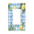 thumbnail image 1 of Yayeee Rocker Switch Wall Plate 1-Gang 4.6"x2.9" Home Decorative Outlet Cover, Cartoon Plaid Lemon, 1 of 6