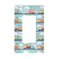 thumbnail image 1 of Yayeee Rocker Switch Wall Plate 1-Gang 4.6"x2.9" Home Decorative Outlet Cover, Cartoon Train Pattern, 1 of 6