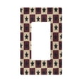 thumbnail image 1 of Yayeee Rocker Switch Wall Plate 1-Gang 4.6"x2.9" Home Decorative Outlet Cover, Checkered Stars Pattern, 1 of 6
