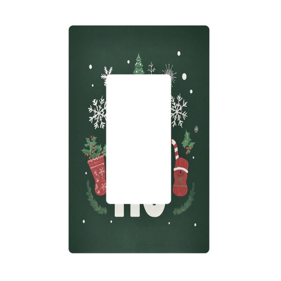 Yayeee Rocker Switch Wall Plate 1-Gang 4.6"x2.9" Home Decorative Outlet Cover, Christmas Dog