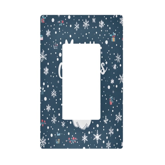 Yayeee Rocker Switch Wall Plate 1-Gang 4.6"x2.9" Home Decorative Outlet Cover, Christmas Santa