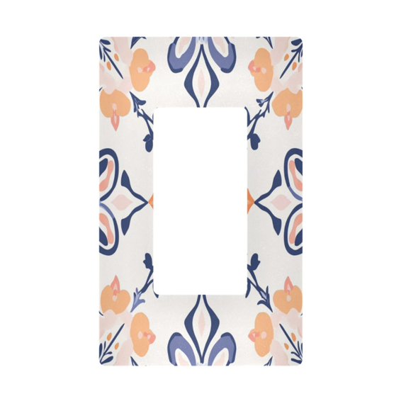 Yayeee Rocker Switch Wall Plate 1-Gang 4.6"x2.9" Home Decorative Outlet Cover, Colorful Abstract Pattern