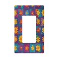 thumbnail image 1 of Yayeee Rocker Switch Wall Plate 1-Gang 4.6"x2.9" Home Decorative Outlet Cover, Colorful Checkered Daisy, 1 of 6