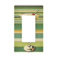 thumbnail image 1 of Yayeee Rocker Switch Wall Plate 1-Gang 4.6"x2.9" Home Decorative Outlet Cover, Colorful Martini, 1 of 6