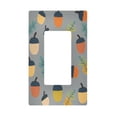 thumbnail image 1 of Yayeee Rocker Switch Wall Plate 1-Gang 4.6"x2.9" Home Decorative Outlet Cover, Cute Acorns Pattern, 1 of 6