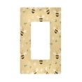 thumbnail image 1 of Yayeee Rocker Switch Wall Plate 1-Gang 4.6"x2.9" Home Decorative Outlet Cover, Cute Bee Pattern, 1 of 6