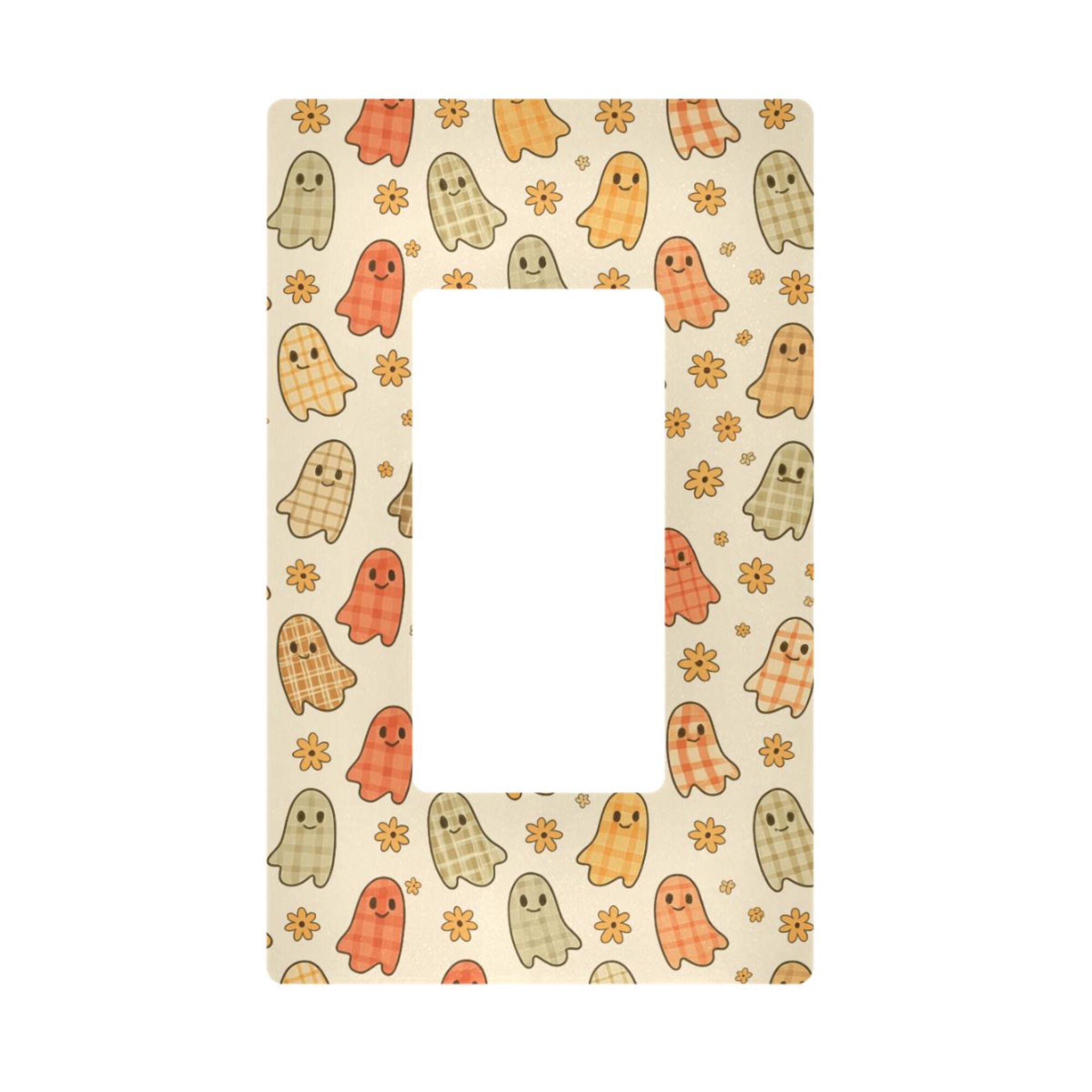Cute Ghost Rocker Sign Yayeee Rocker Switch Wall Plate 1-Gang 4.6
