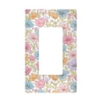 thumbnail image 1 of Yayeee Rocker Switch Wall Plate 1-Gang 4.6"x2.9" Home Decorative Outlet Cover, Cute Pastel Flowers Pattern, 1 of 6