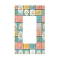 thumbnail image 1 of Yayeee Rocker Switch Wall Plate 1-Gang 4.6"x2.9" Home Decorative Outlet Cover, Daisy Mosaic, 1 of 6