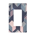 thumbnail image 1 of Yayeee Rocker Switch Wall Plate 1-Gang 4.6"x2.9" Home Decorative Outlet Cover, Dark Cubes, 1 of 6