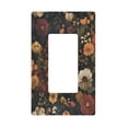 thumbnail image 1 of Yayeee Rocker Switch Wall Plate 1-Gang 4.6"x2.9" Home Decorative Outlet Cover, Dark Floral Pattern, 1 of 6