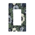 thumbnail image 1 of Yayeee Rocker Switch Wall Plate 1-Gang 4.6"x2.9" Home Decorative Outlet Cover, Dark Floral, 1 of 6