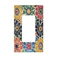 thumbnail image 1 of Yayeee Rocker Switch Wall Plate 1-Gang 4.6"x2.9" Home Decorative Outlet Cover, Dark Floral, 1 of 6