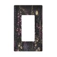 thumbnail image 1 of Yayeee Rocker Switch Wall Plate 1-Gang 4.6"x2.9" Home Decorative Outlet Cover, Dark Gothic Floral, 1 of 6