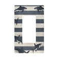 thumbnail image 1 of Yayeee Rocker Switch Wall Plate 1-Gang 4.6"x2.9" Home Decorative Outlet Cover, Dark Sharks, 1 of 6
