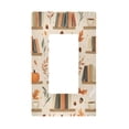 thumbnail image 1 of Yayeee Rocker Switch Wall Plate 1-Gang 4.6"x2.9" Home Decorative Outlet Cover, Fall Book Shelf, 1 of 6