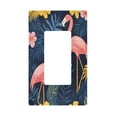 thumbnail image 1 of Yayeee Rocker Switch Wall Plate 1-Gang 4.6"x2.9" Home Decorative Outlet Cover, Floral Flamingo, 1 of 6