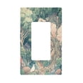 thumbnail image 1 of Yayeee Rocker Switch Wall Plate 1-Gang 4.6"x2.9" Home Decorative Outlet Cover, Floral Forest Pattern, 1 of 6