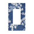 thumbnail image 1 of Yayeee Rocker Switch Wall Plate 1-Gang 4.6"x2.9" Home Decorative Outlet Cover, Floral Ocean Waves, 1 of 6